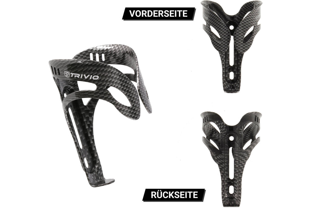 Trivio - bidonhouder carbon look aluminium zwart / wit