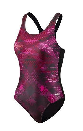badpak B/C-cup polyamide/elastaan roze/zwart maat 36