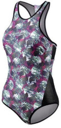 badpak BEactive B-cup dames polyester zwart paars maat 36