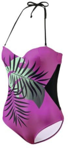 badpak BEactive C-cup dames polyester roze groen maat 40