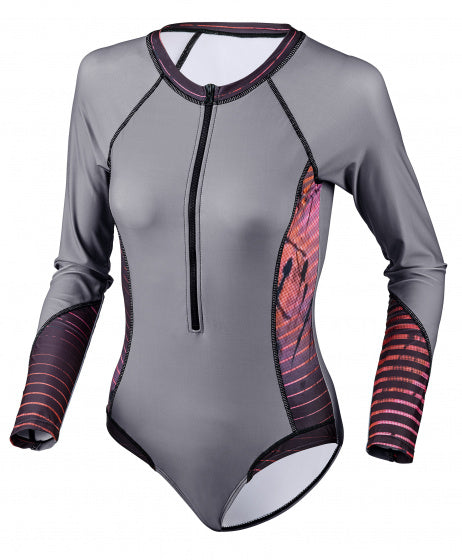 badsuit BEactive dames polyamide/elastaan grijs maat 44