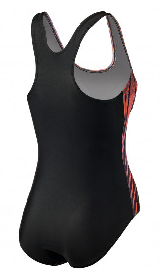 badpak BEactive dames polyamide/elastaan roze/zwart mt 36
