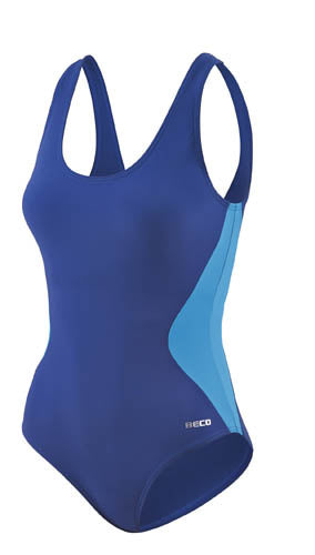 badpak C-cup dames polyamide blauw/donkerblauw maat 36
