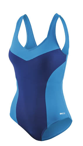 badpak C-cup dames polyamide donkerblauw/blauw maat 40