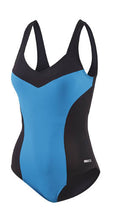 badpak C-cup dames polyamide blauw/zwart maat 38