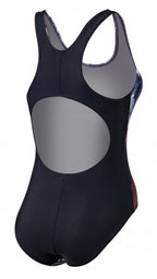 badpak C-cup dames polyamide donkerblauw maat 34