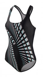 badpak C-cup dames polyamide/elastaan zwart/blauw mt 42