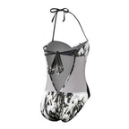 badpak C-cup dames polyester zwart/wit maat 40