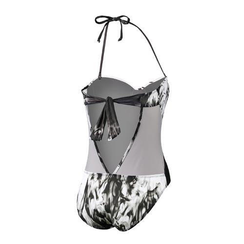 badpak C-cup dames polyester zwart/wit maat 40