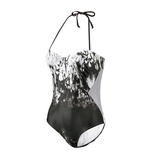 badpak C-cup dames polyester zwart/wit maat 40