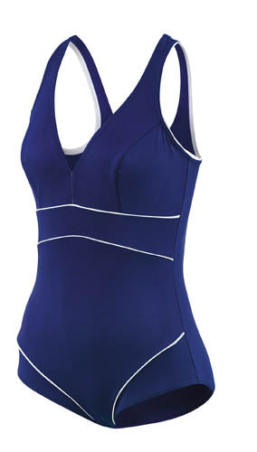 Beco Badpak C-cup gevoerd dames polyester donkerblauw maat 50