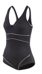 badpak C-cup gevoerd dames polyester zwart maat 44