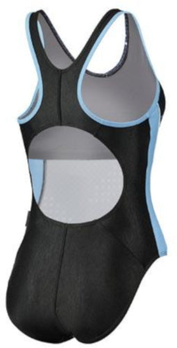badpak Competition dames polyester blauw/zwart maat 44