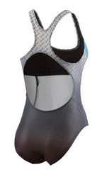 Beco Badpak dames polyester grijs/blauw mt 36