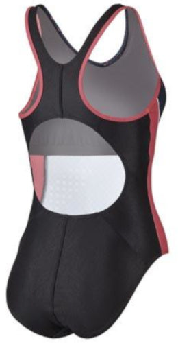 badpak Competition dames polyester rood/zwart maat 34