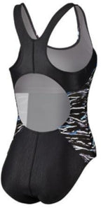 badpak Competition dames polyester zwart/turquoise maat 36