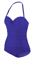 badpak dames polyamide/elastaan blauw B-cup maat 42