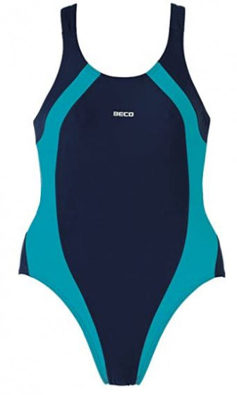 badpak dames polyamide/elastaan blauw/turquoise mt 36