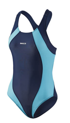 badpak dames polyamide/elastaan blauw/turquoise mt 36