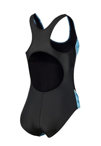 badpak dames polyamide/elastaan blauw/zwart maat 38
