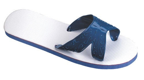 badslippers X-band blauw/wit maat 36/37