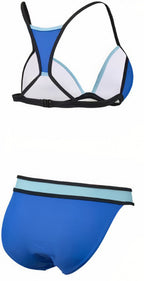 bikini B-cup dames polyamide blauw/turquoise maat 42