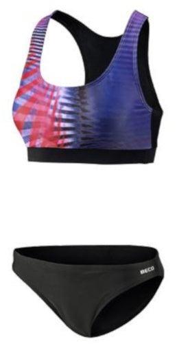 bikini BEactive B-cup dames polyester zwart/roze mt 42