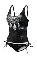 tankini B-cup dames polyamide/elastaan zwart maat 44
