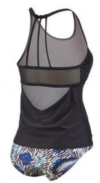tankini B-cup dames polyamide zwart 2-delig maat 36