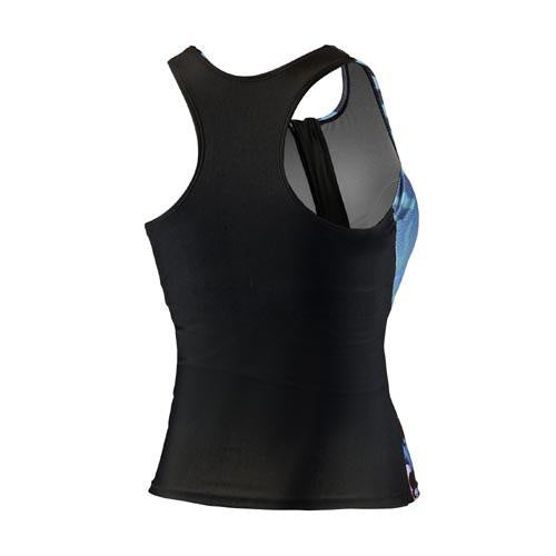 Tanktop BEsuit D-cup dames polyamide zwart/blauw mt 36