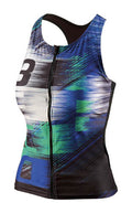 tanktop BE suit dames B-cup polyamide/ elastaan groen