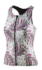 Beco Tanktop BEsuit dames B-cup polyamide/elastaan roze/groen mt 40
