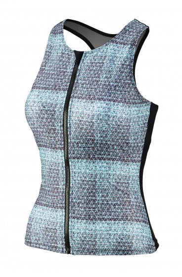 tanktop BEsuit dames B-cup polyamide turquoise mt 42
