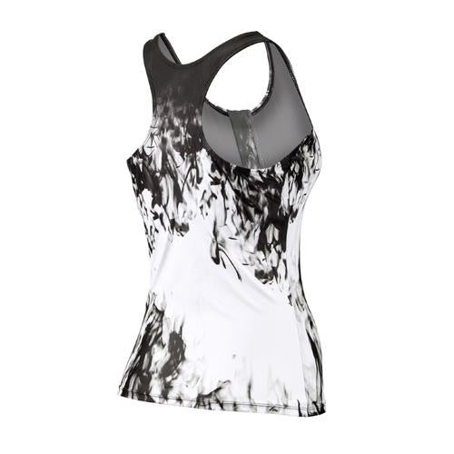 tankinitop BEsuit dames polyester wit/zwart maat 36