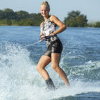 tankinitop BEsuit dames polyester wit/zwart maat 36