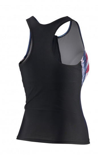 tanktop BEsuit dames polyamide donkerblauw B-cup maat 46