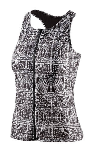 tanktop BEsuit dames polyamide zwart/wit C-cup maat 40