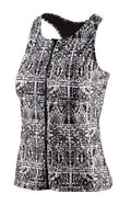 tanktop BEsuit dames polyamide zwart/wit B-cup maat 48