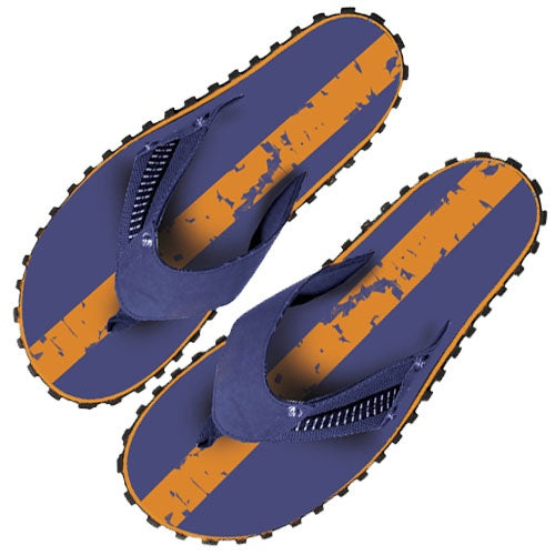 teenslippers heren donkerblauw/oranje maat 40