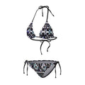 triangle-bikini B-cup dames polyester zwart/wit maat 34