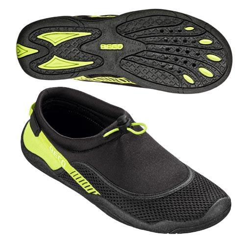 waterschoenen Beach unisex neopreen zwart/lichtgroen maat 38