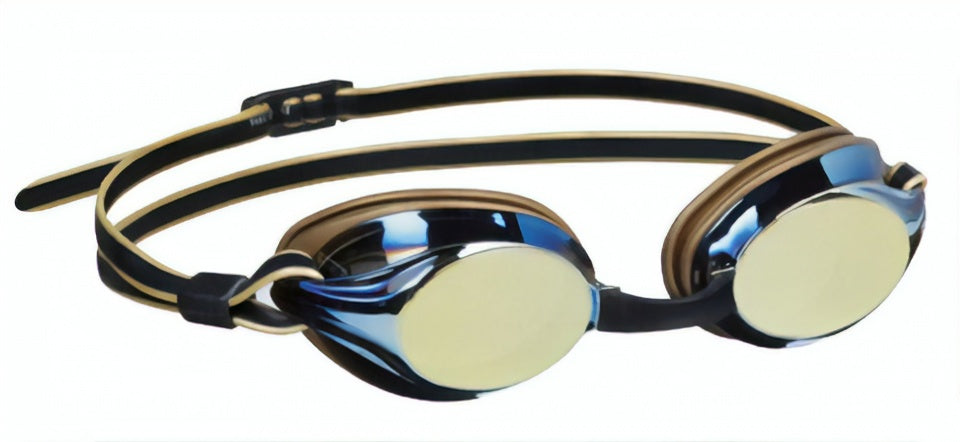 zwembril Boston polycarbonaat spiegelend unisex goud