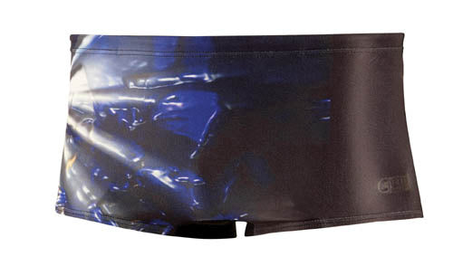 zwembroek Competition heren polyester zwart/blauw maat XXL