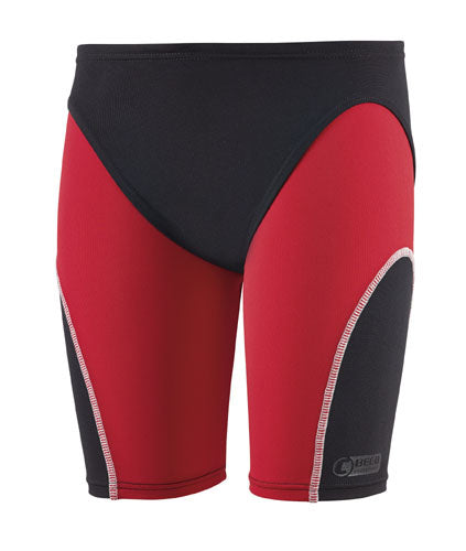 zwembroek Competition jongens polyester rood/zwart mt 176