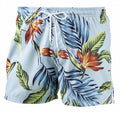 zwemshort heren polyester/elastaan lichtblauw maat L