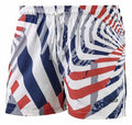 zwemshort heren polyester/elastaan wit/rood/blauw maat S