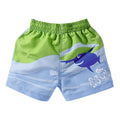 zwembroek jongens blauw/groen maat 116-128