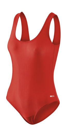 badpak U-rug dames polyamide rood maat 36