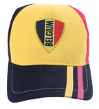 supporterscap Belgium WK 56 cm katoen zwart/geel/rood