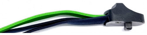 triobinder 28 inch 58 cm elastaan blauw/groen
